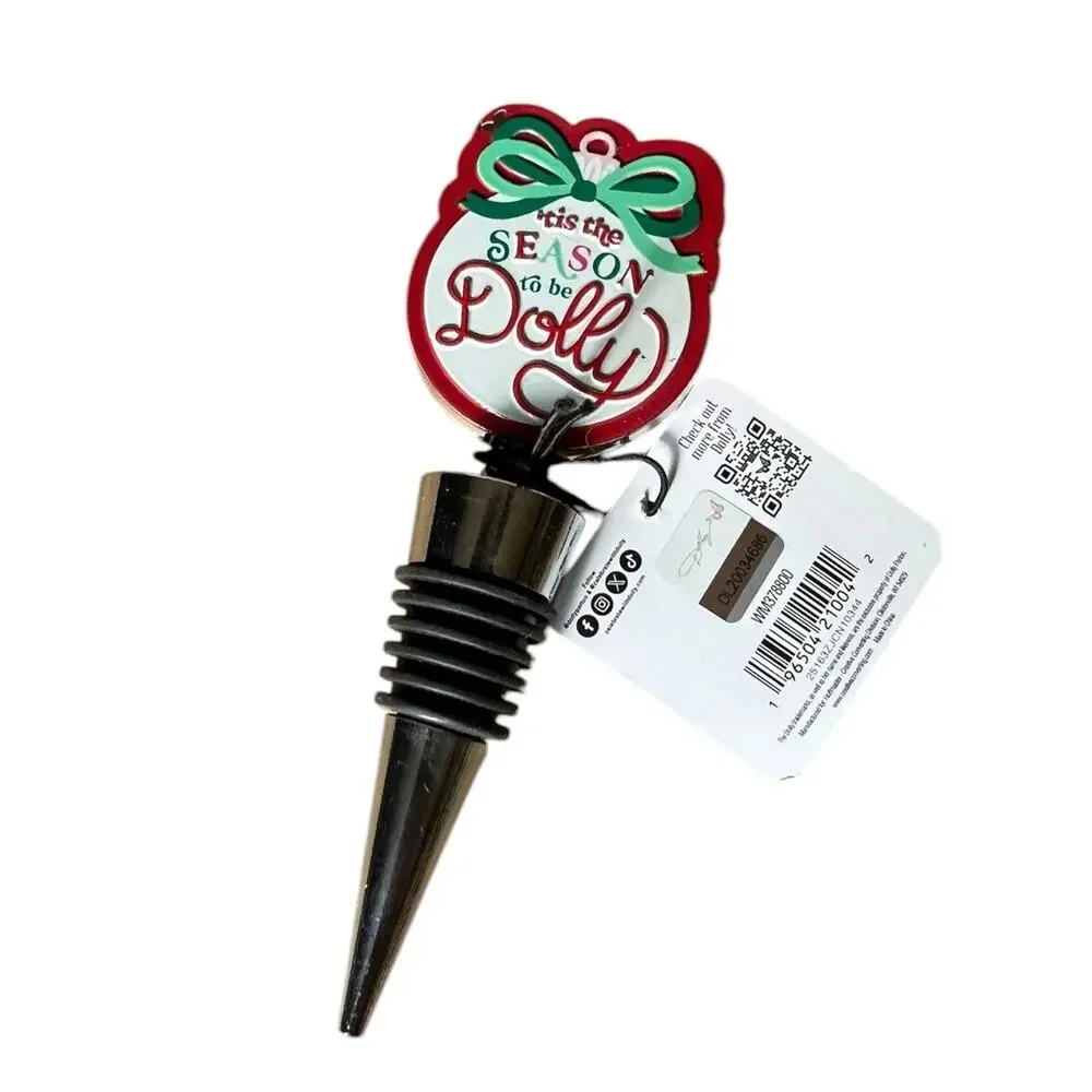 Dolly Parton Tis the Season to be Dolly Festive Holiday Gift Wine Bottle Stopper